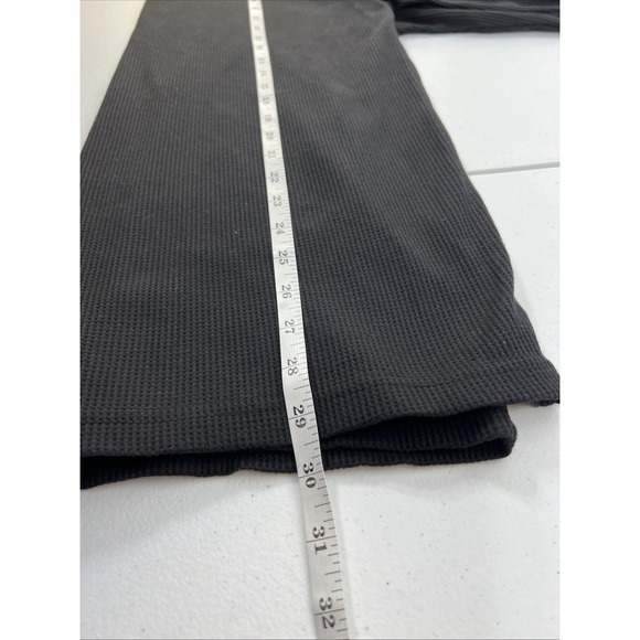 Linea Uomo Black Waffle Knit Thermal V-Neck Size XL - Picture 8 of 10